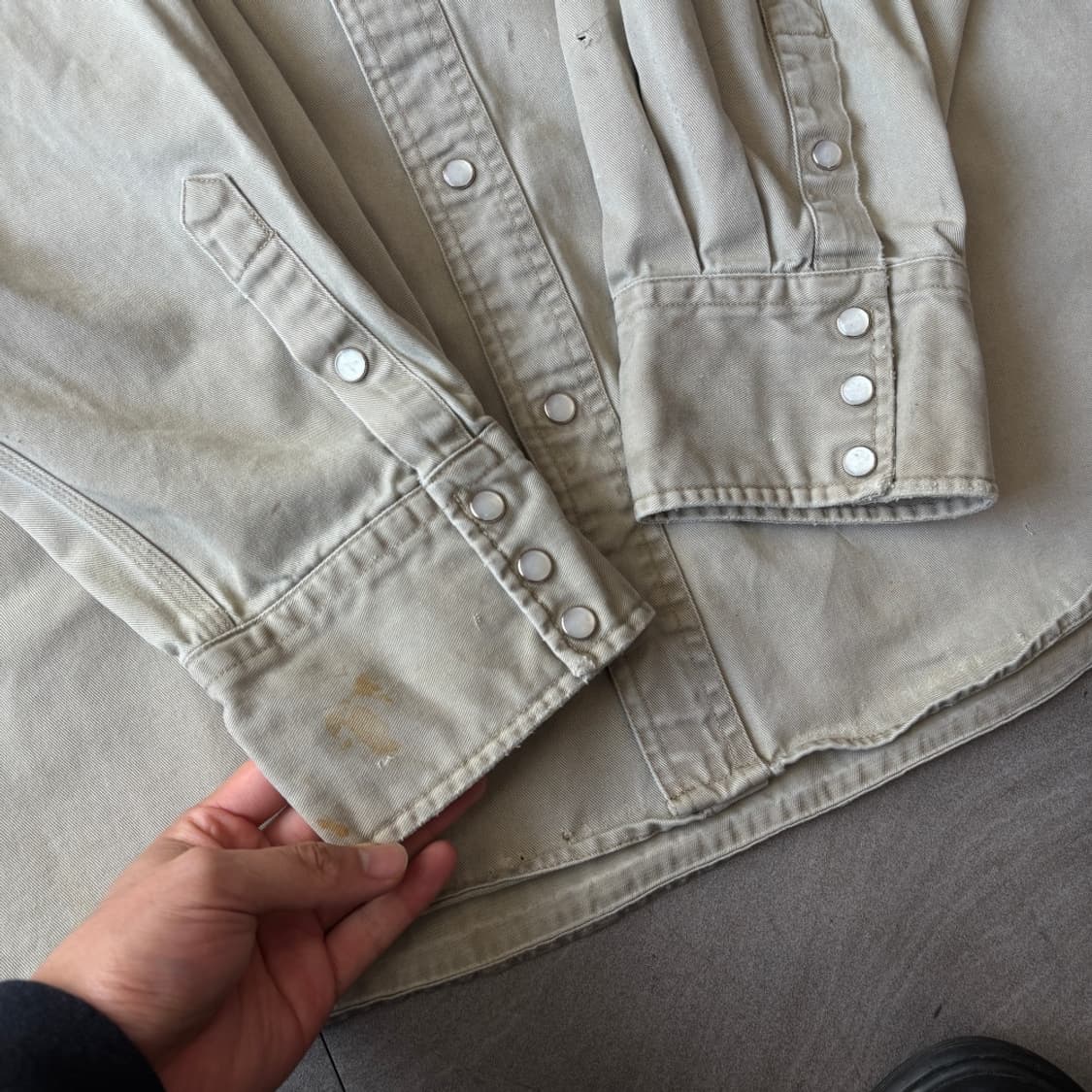 칼하트 오리지널 베이지 웨스턴 긴팔 셔츠 상품이미지8