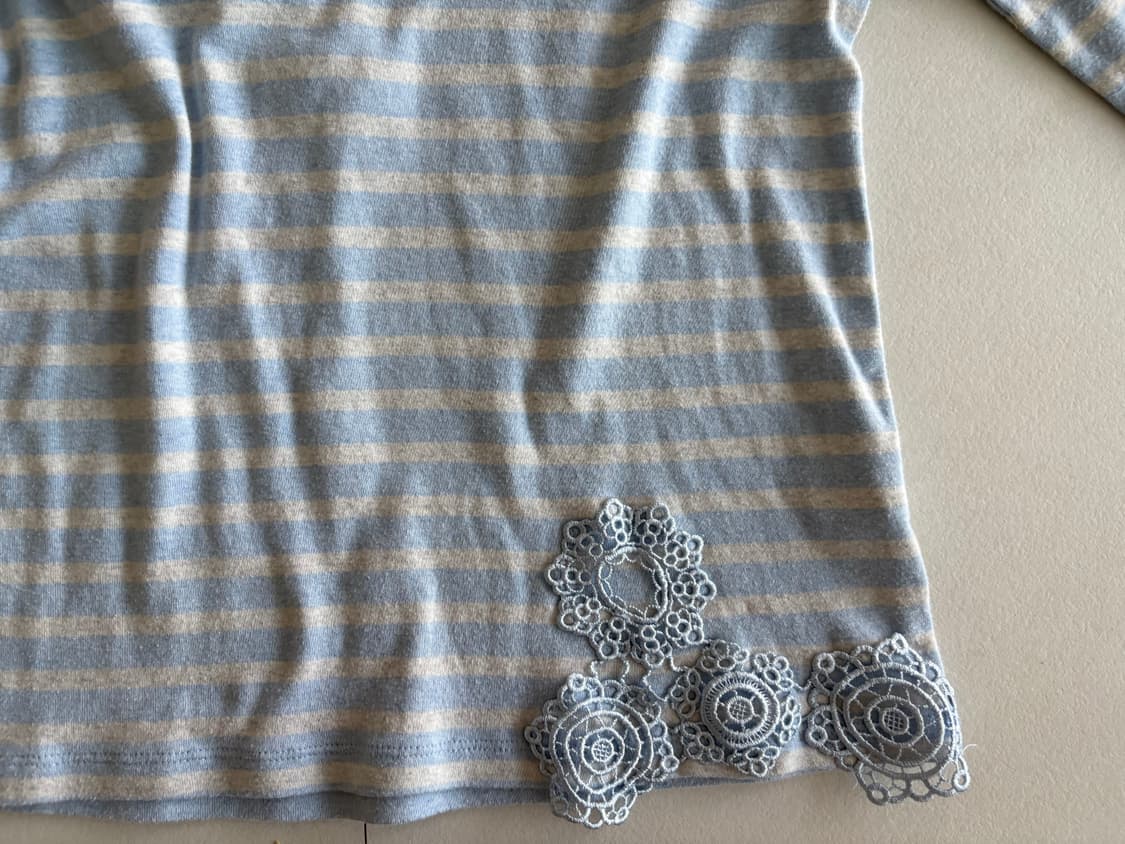 crochet lace border tee 상품이미지3