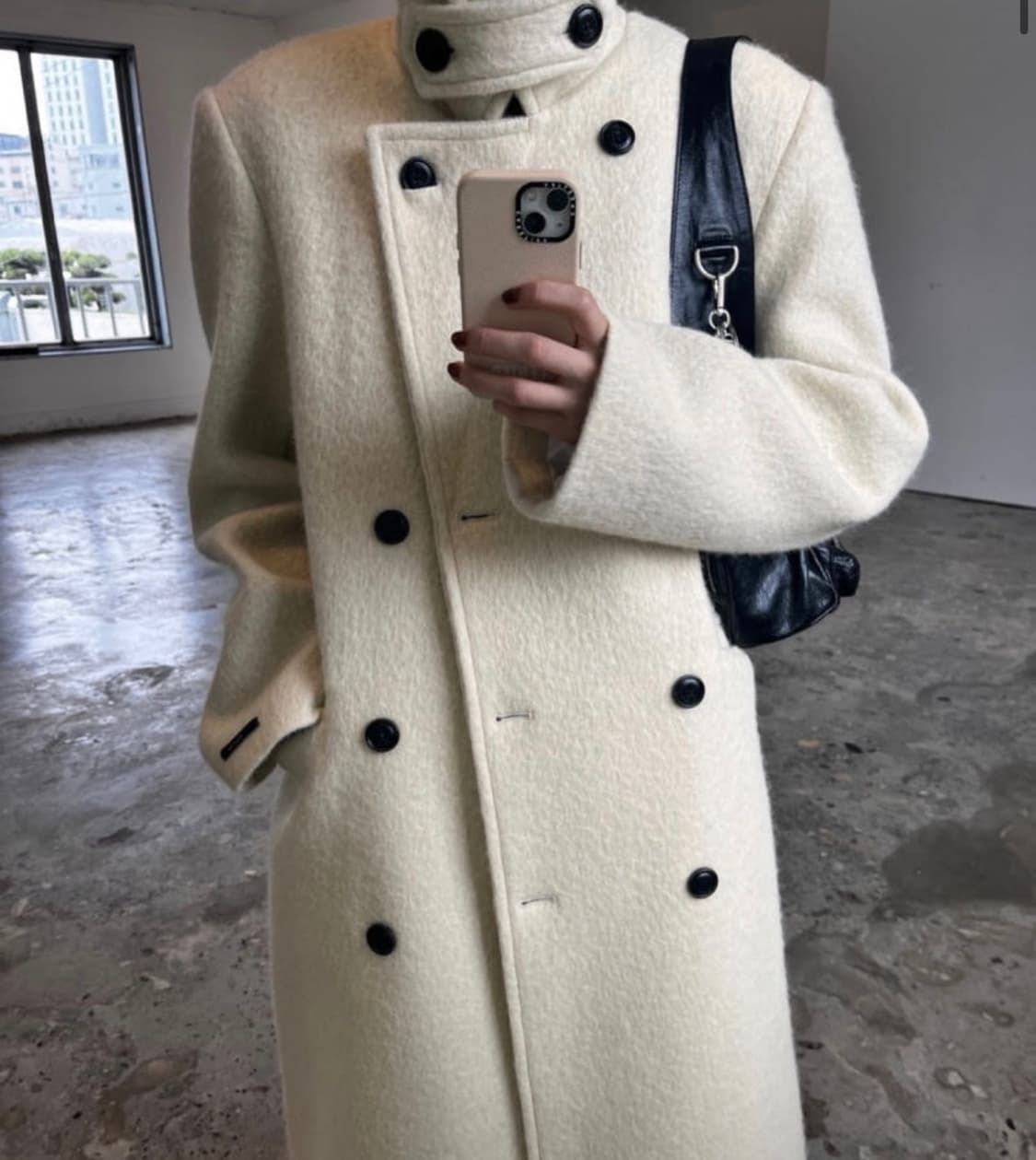 런던플랏 25fw 바닐라 오버사이즈 코트 네이비 (정가36만) 상품이미지1