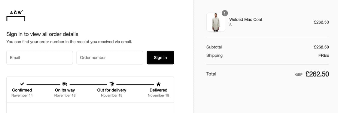 A Cold Wall 나일론 맥코트 S사이즈 상품이미지10