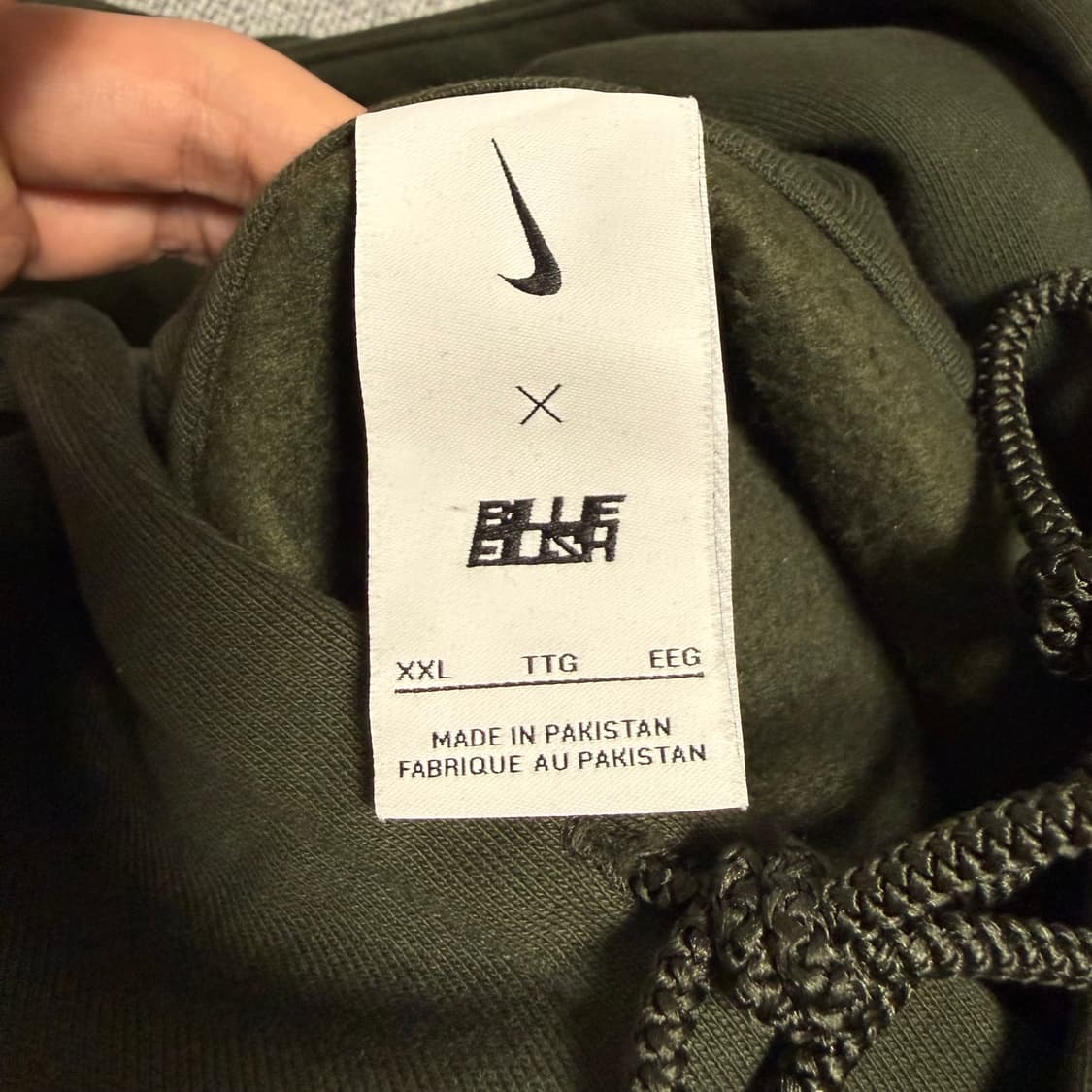 나이키 x 빌리 아일리시 NRG 후드티 카키 2XL 상품이미지5