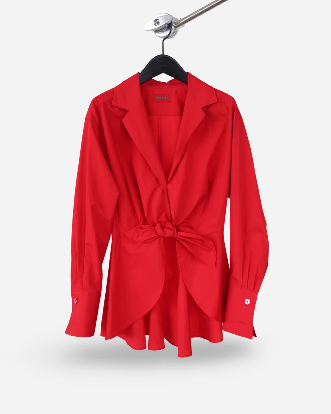 Kenzo Red Cotton Tie-Waist Shirt 상품이미지5