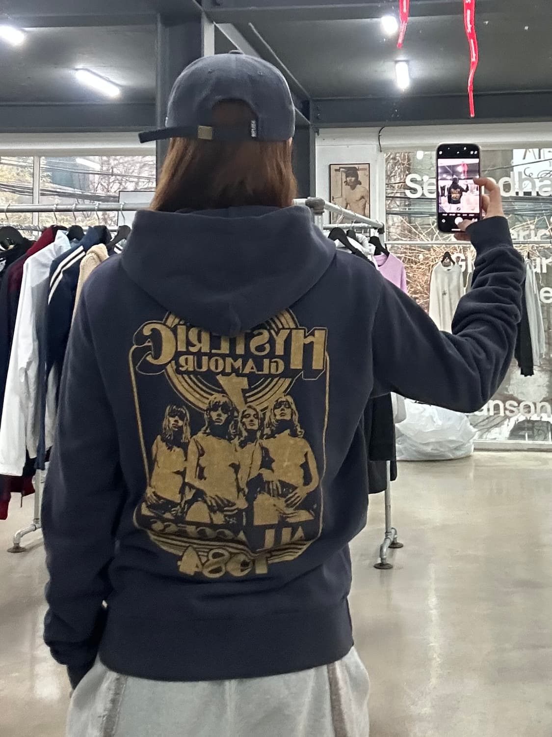 히스테릭글래머 히스걸밴드1984 빅 백로고 후드집업 상품이미지1