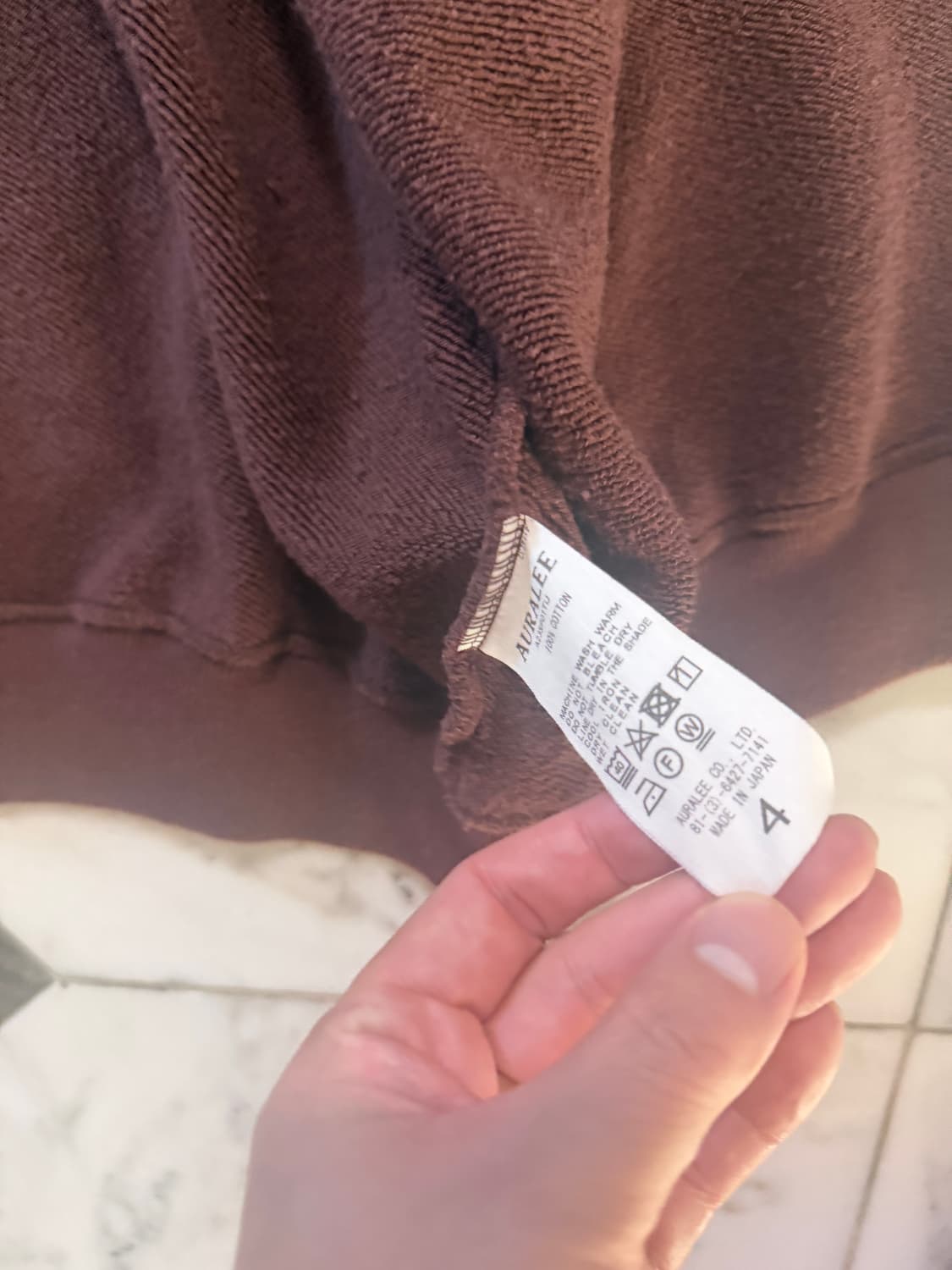 23ss 오라리 후드 집업 빈티지 버건디 4 100-105 상품이미지2