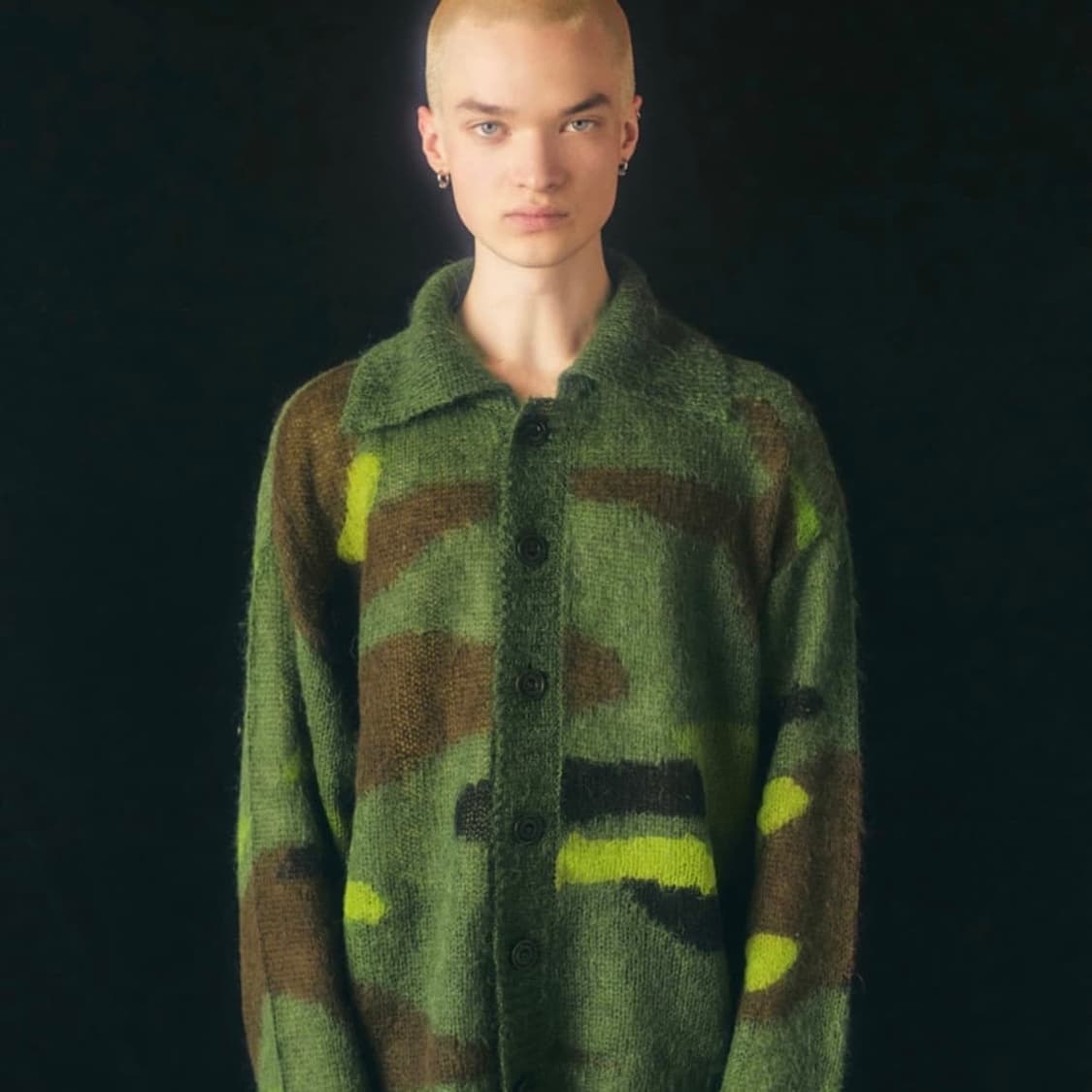 앤더슨벨 카모 니트 가디건 상품이미지1