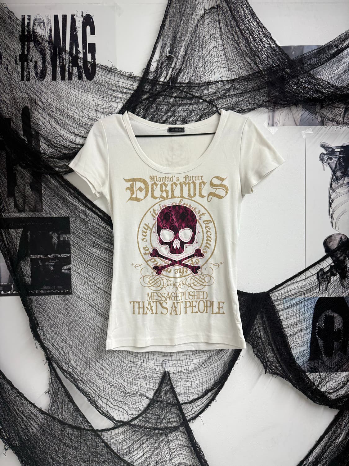 00s punk lettering skull halfsleeve 상품이미지2