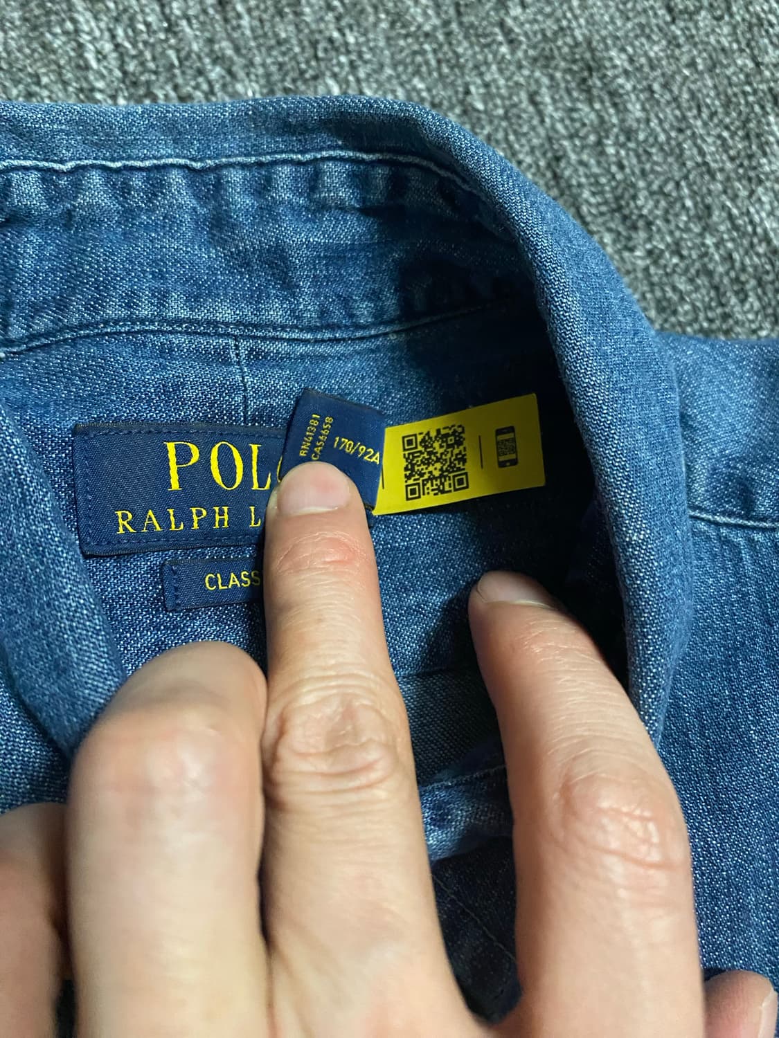 [반값이하정리] 최신QR택 폴로 데님 셔츠 정리 상품이미지5