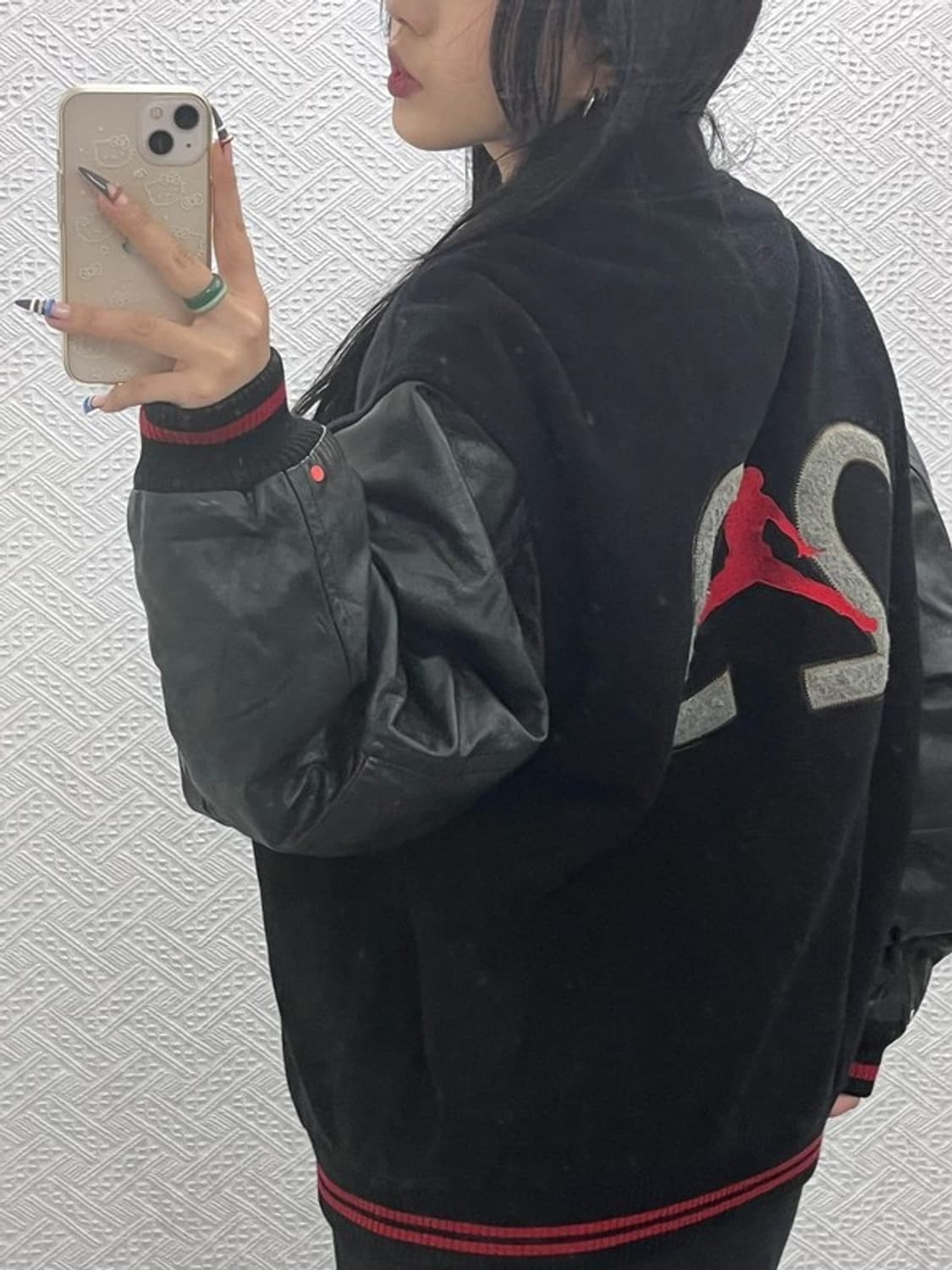 나이키 올드스쿨 90's 점프맨 레더 바시티 자켓 100 C07737 상품이미지1