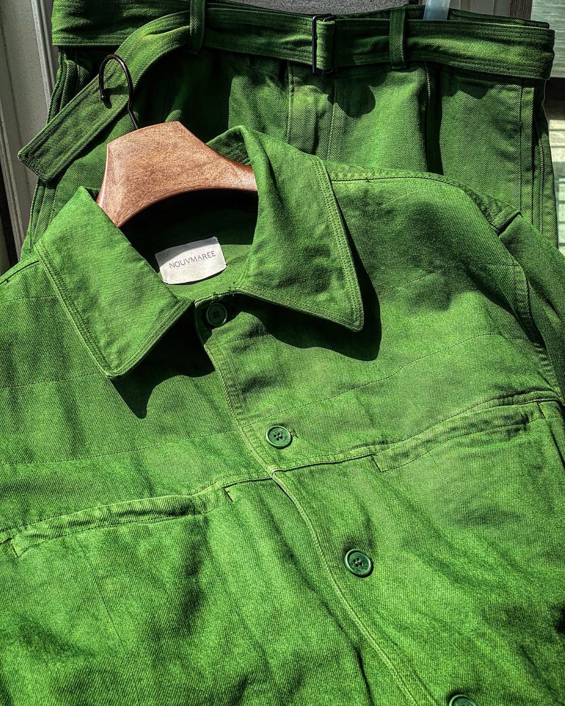 누마레 22FW EE 네오 스티치 셋업 그린 M, S 상품이미지2