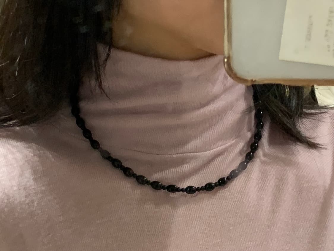 black soybean onyx necklace 상품이미지3