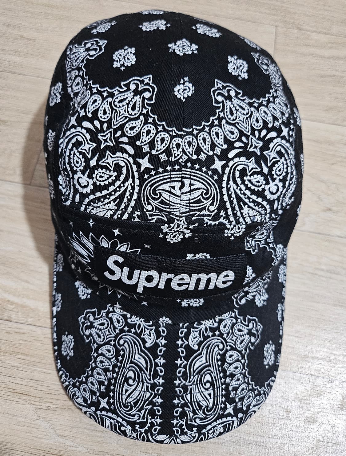 슈프림 페이즐리 캠프캡 블랙 상품이미지1