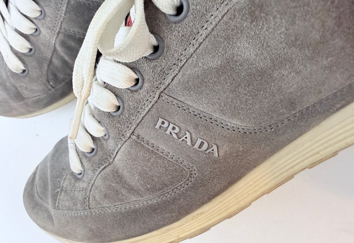 프라다(PRADA) 스웨이드 스니커즈 그레이 8.5 (265~270 추천 상품이미지9