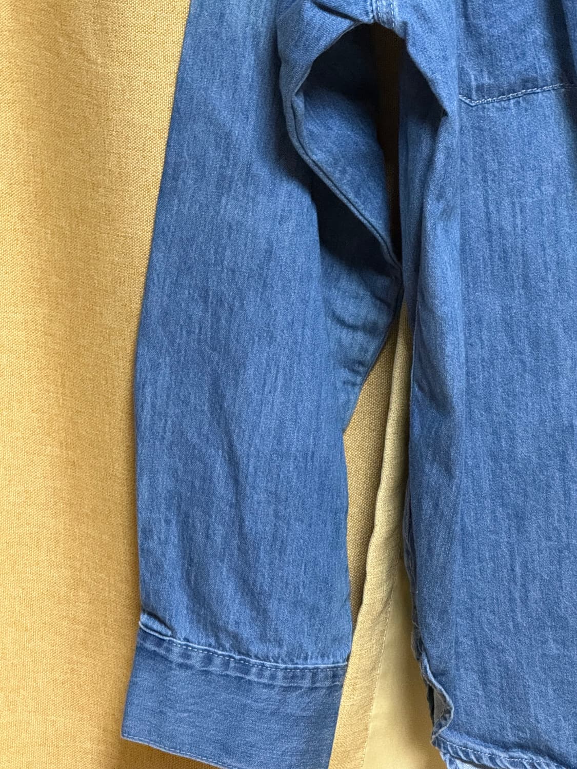 LAFUDGE STORE 데님 차이나 카라 셔츠 L 상품이미지3