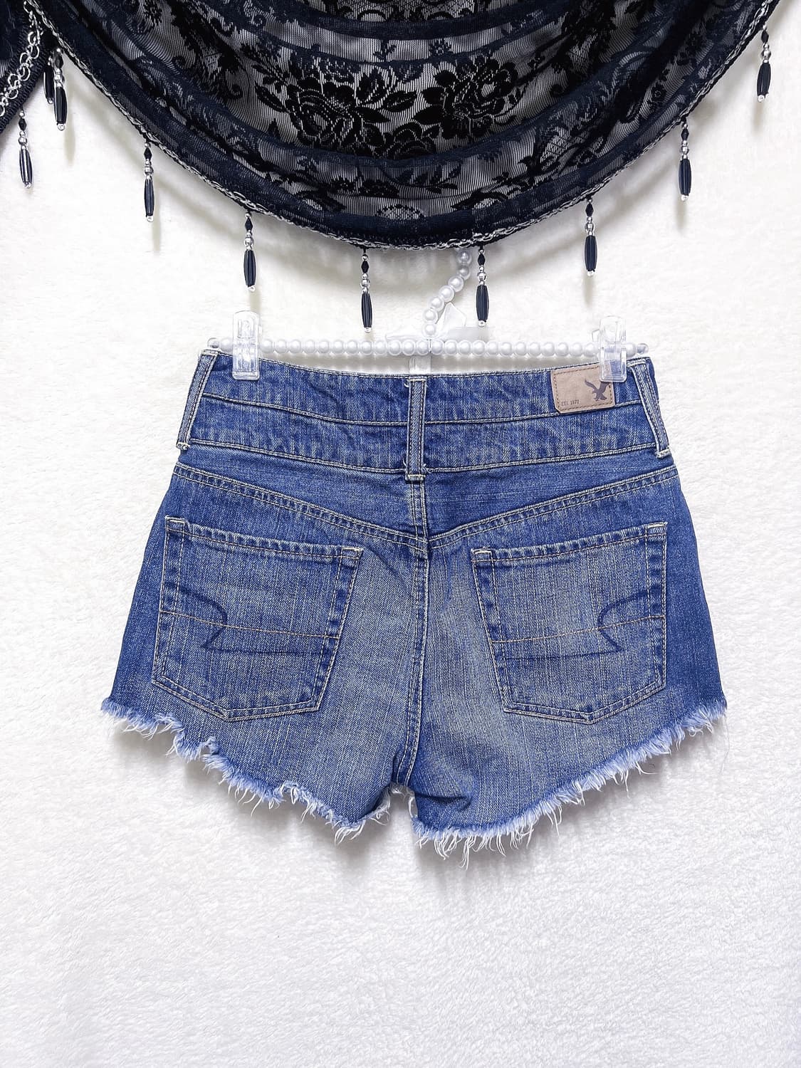 아메리칸이글 데님 하이웨스트 청반바지 핫팬츠 숏 y2k 와투케 갸루 펑크 상품이미지4