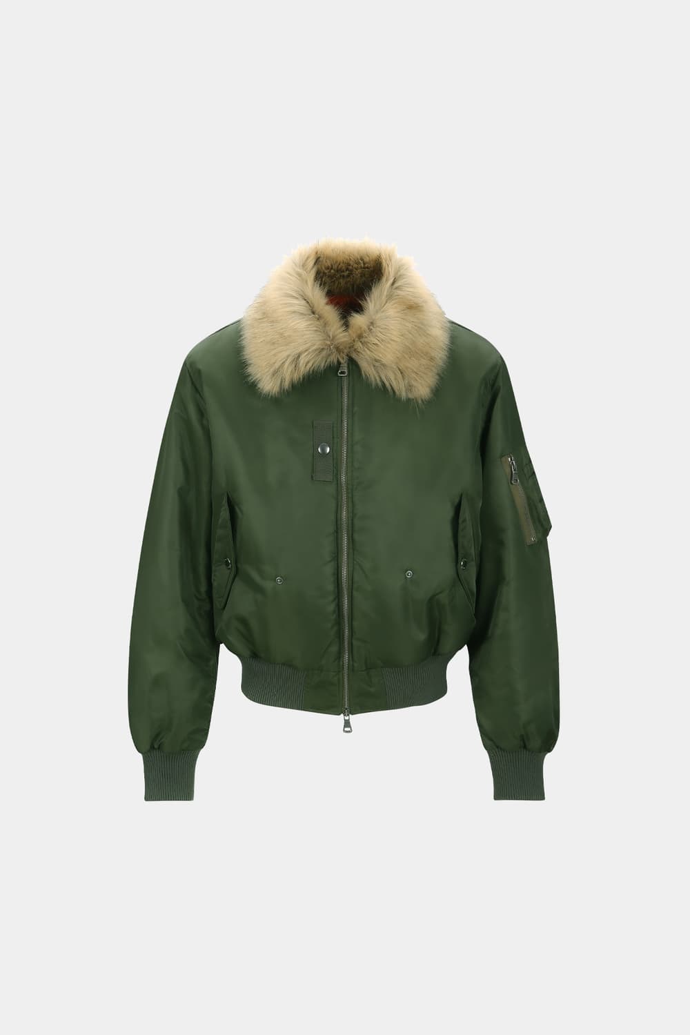 앤더슨벨 퍼 카라 ma-1 봄버 카키 상품이미지1