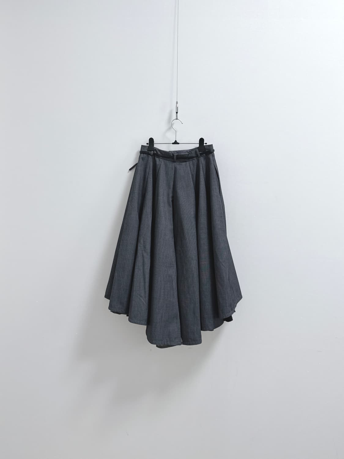 서쿠키 그레이 크레페 스커트 상품이미지4