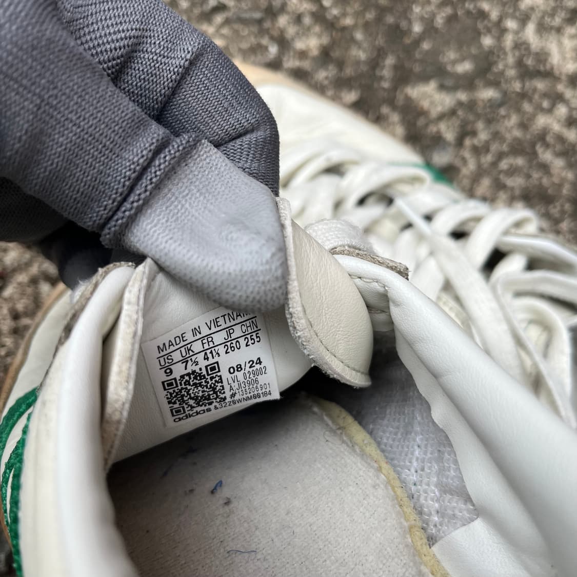 아디다스 삼바 OG 코어 화이트 그린 255 상품이미지4