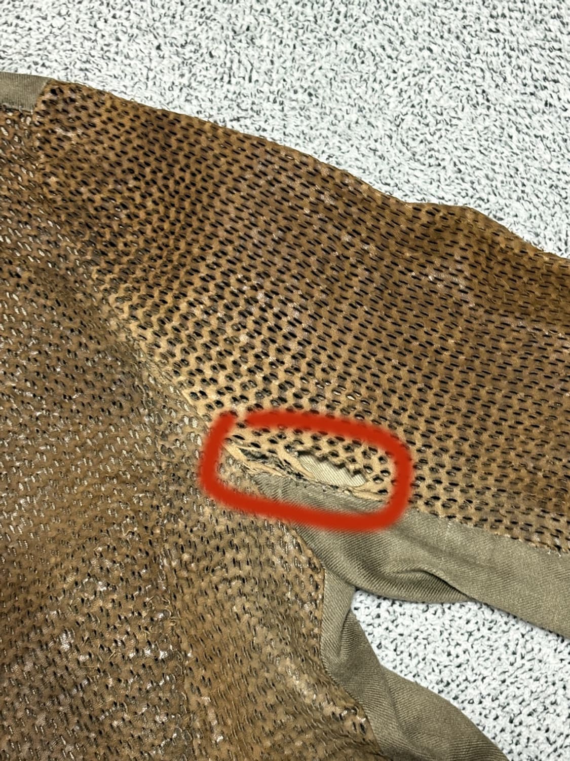 트랜짓 빈티지 메쉬 레더 리넨 자켓 상품이미지7