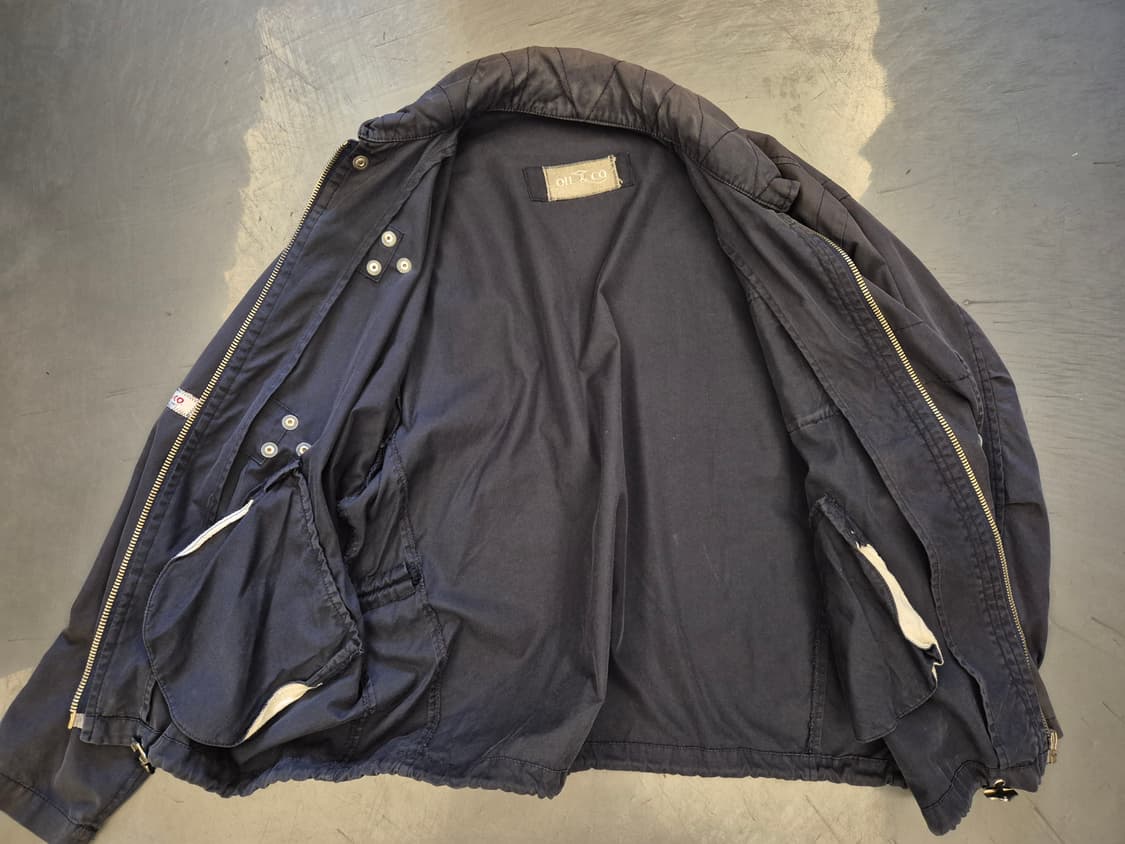 90s OIL&CO 하드페이딩 파이어맨 봄버 자켓 상품이미지3