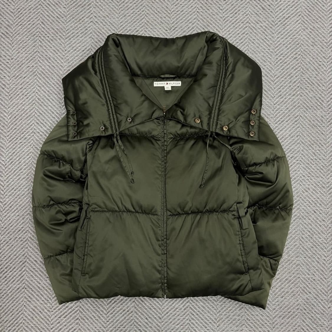 타미힐피거 빅카라 덕다운 숏패딩 v1255 상품이미지1