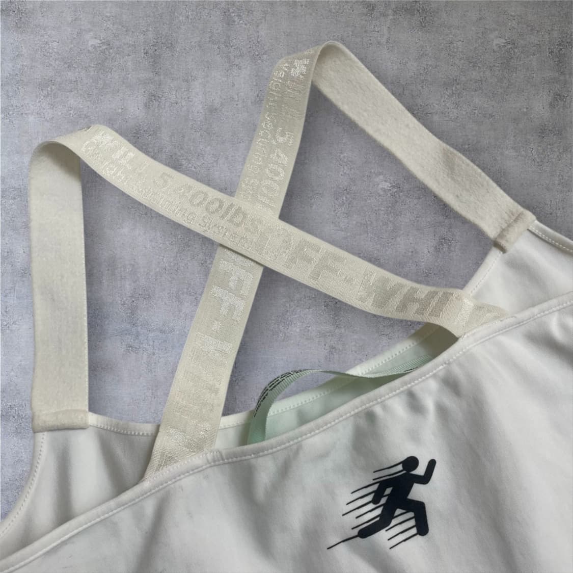 오프화이트 화이트 스포츠 로고 슬리브리스 미니 원피스 38 상품이미지9