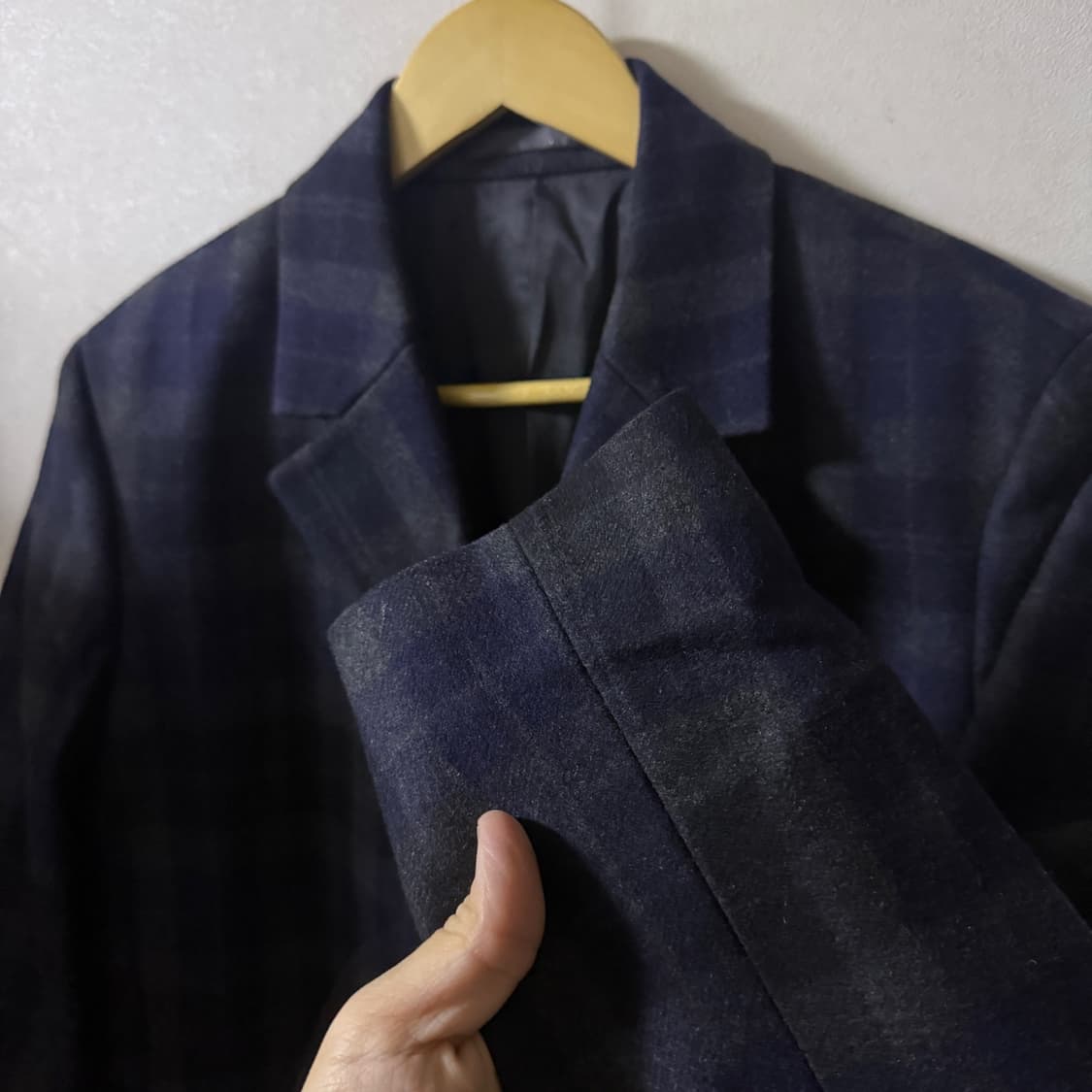 띠어리 남성 겨울 체크코트 M (남성 슬림 100정도) 상품이미지5