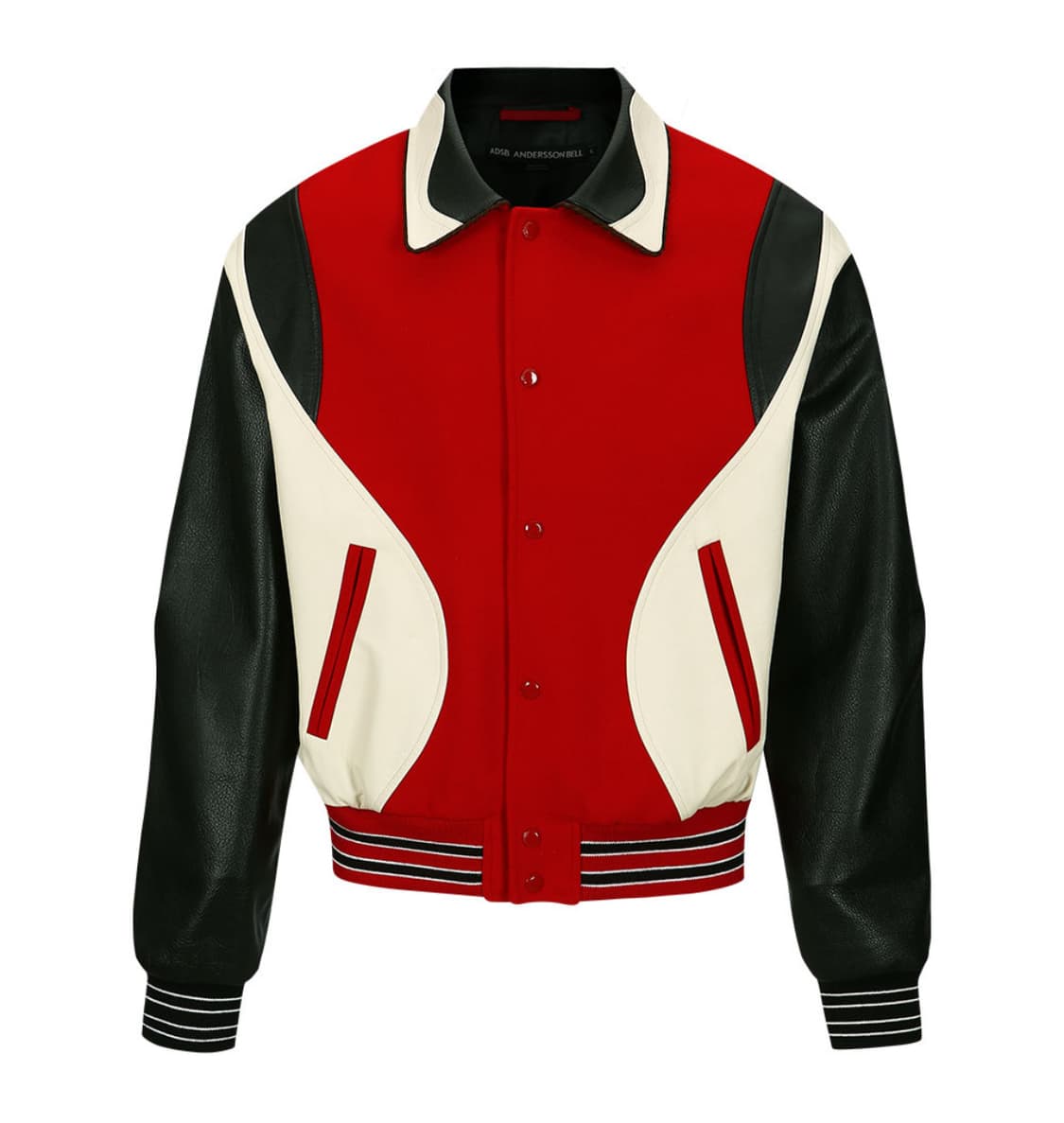 새상품(S)앤더슨벨 로빈 바시티 자켓 레드 상품이미지6