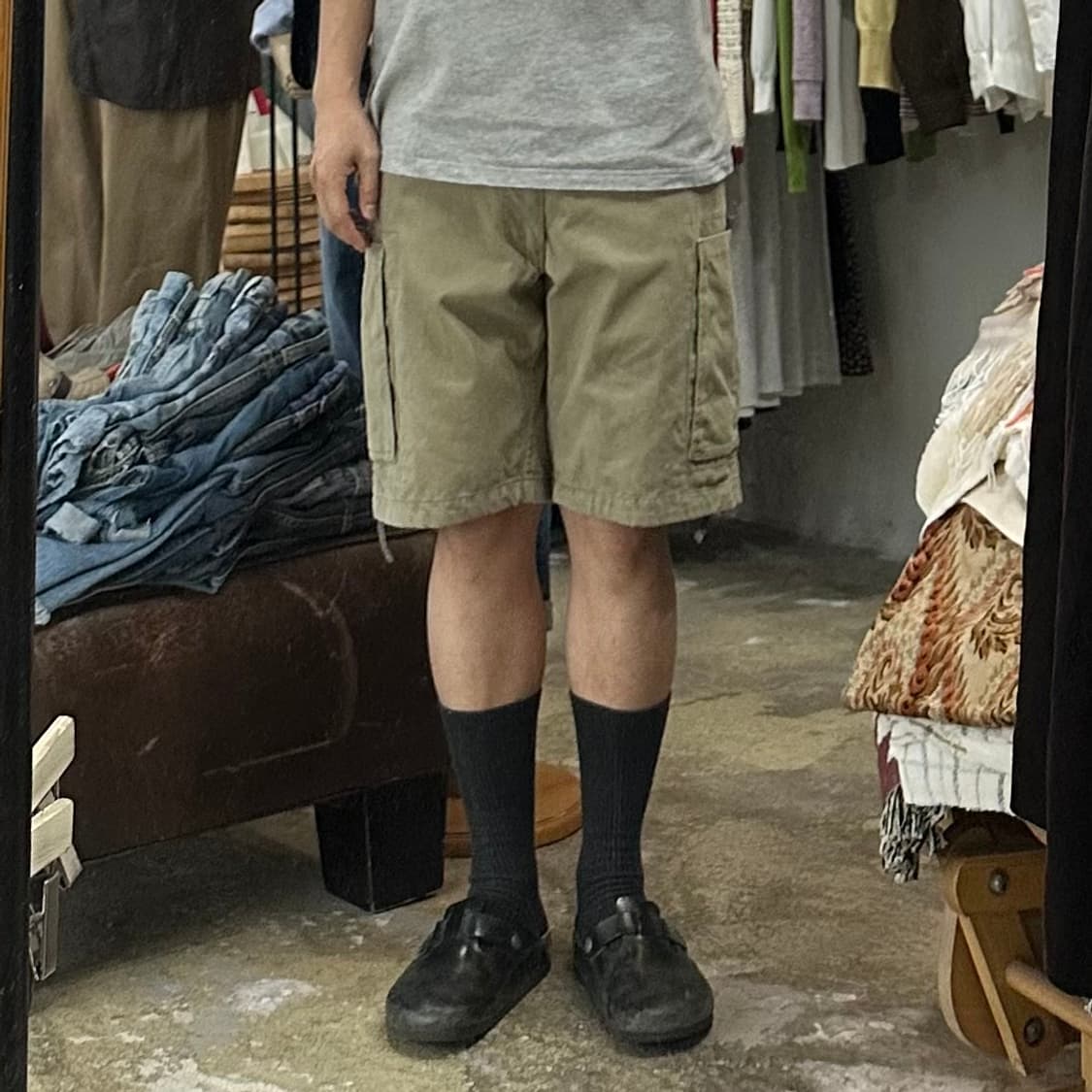 (착용컷) R.C. 유틸리티 카고 반바지 (남성용) 상품이미지3