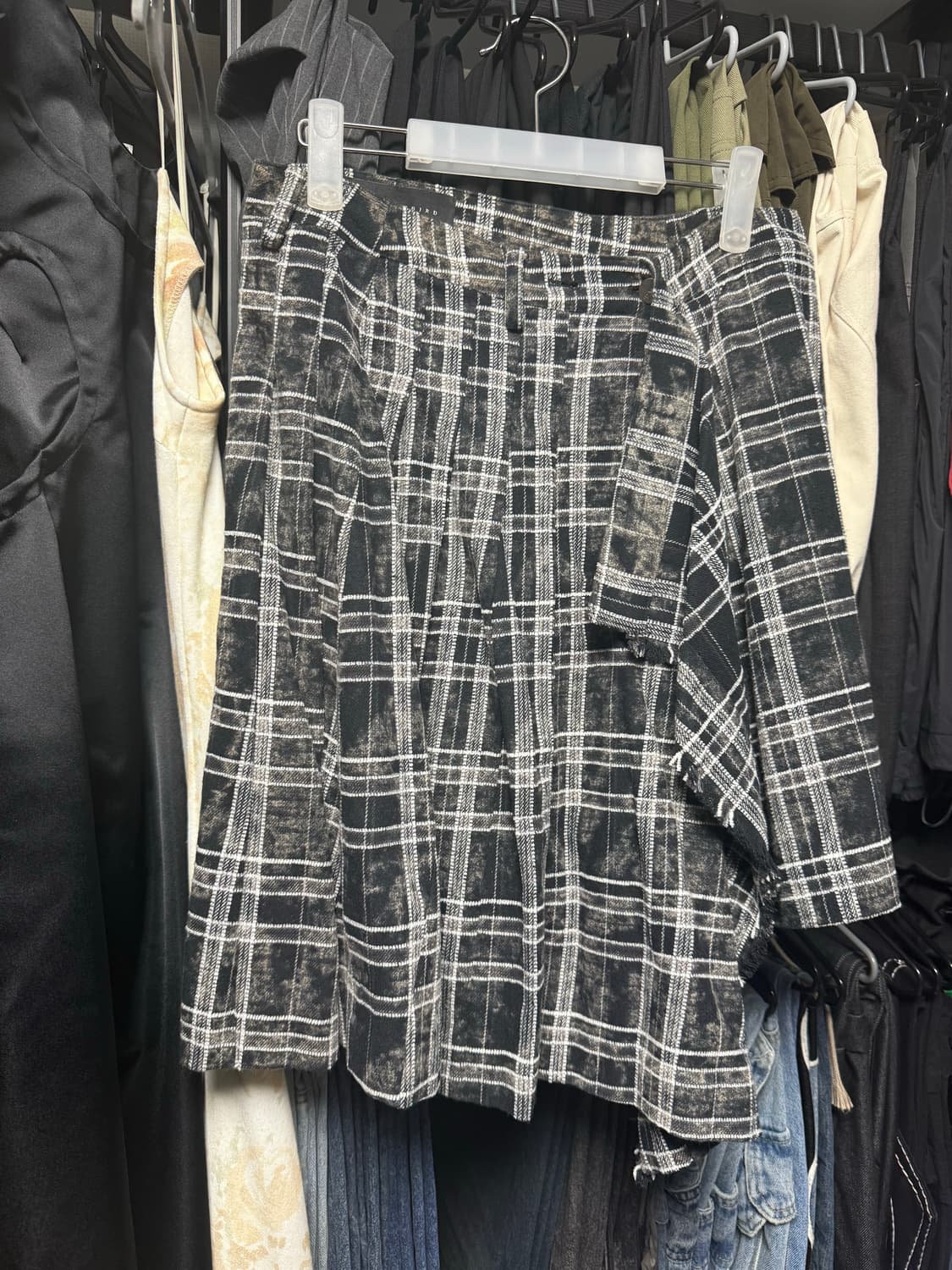 트리밍버드 Spread Check Fringe Set-Up Pleated 상품이미지2