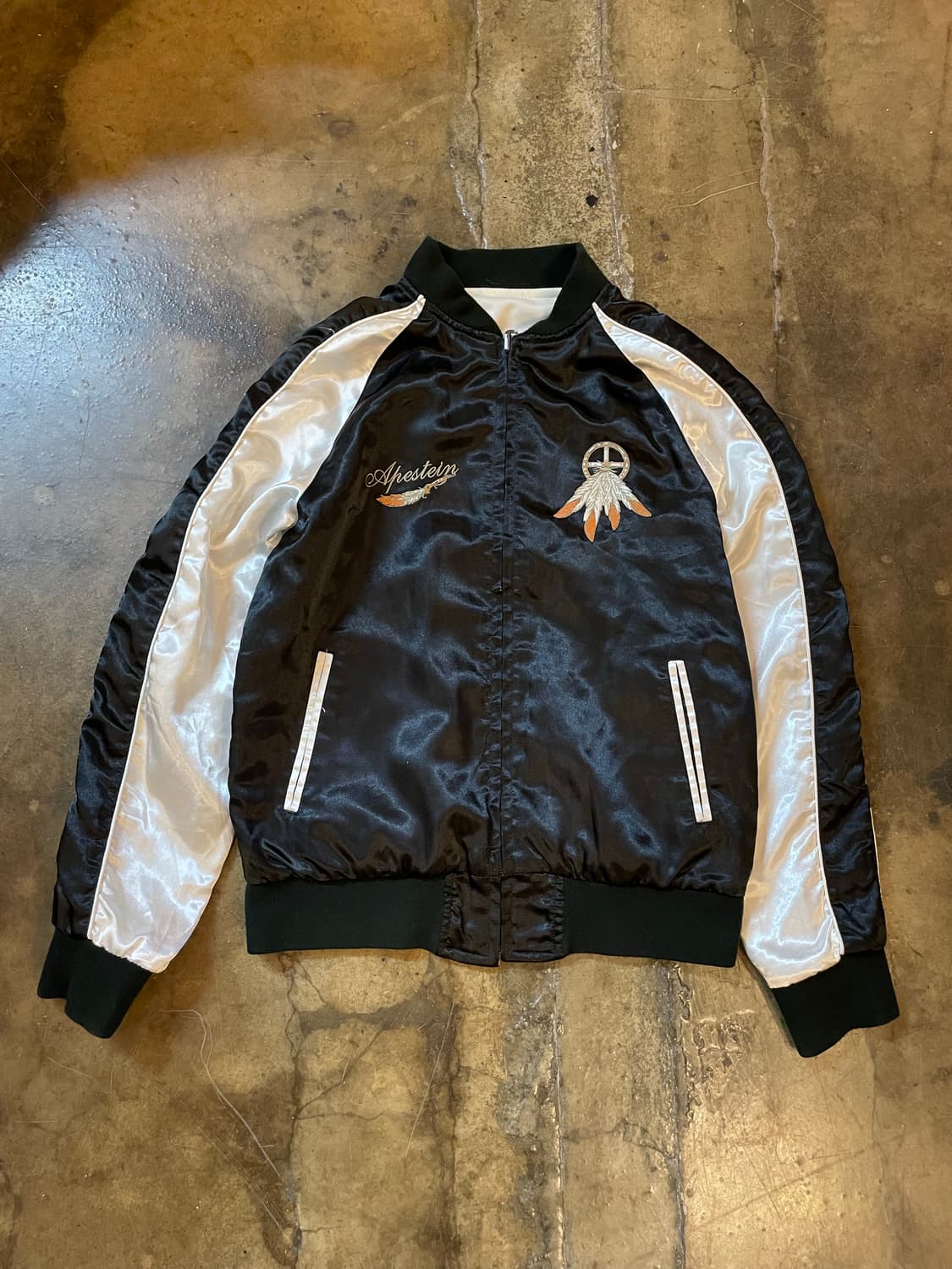 VTG 인디언 스컬 자수 리버시블 스카잔 자켓 상품이미지2