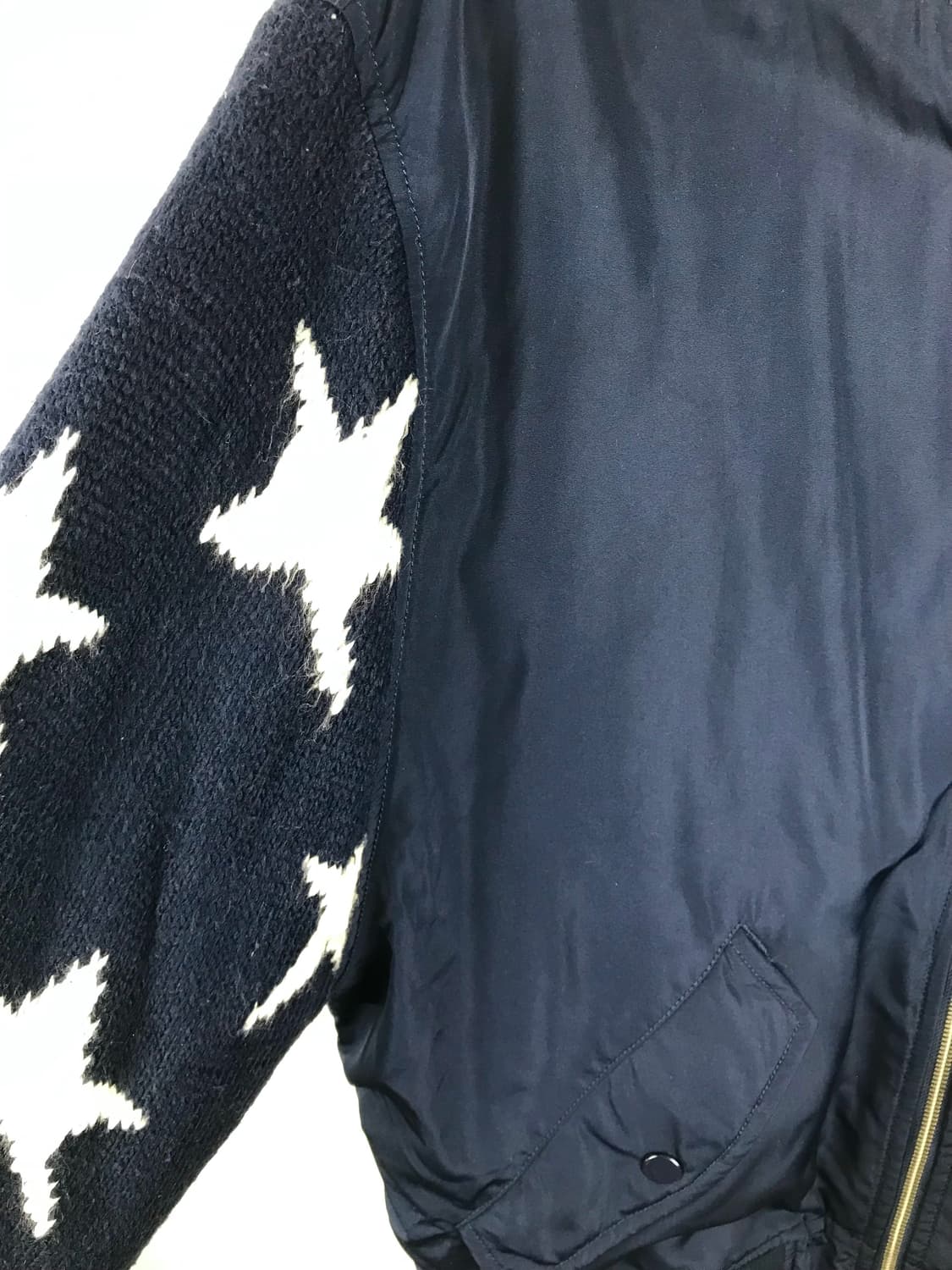 성조기 니트 항공점퍼 집업 블루종 헤링턴자켓 져지트랙탑바람막이 봄버 상품이미지4