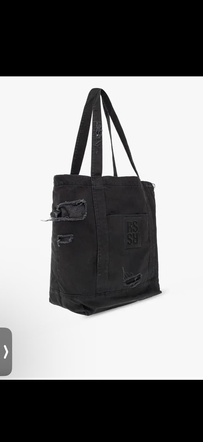 라프시몬스 디스트레스 RS코튼토트백 블랙 OS 상품이미지4