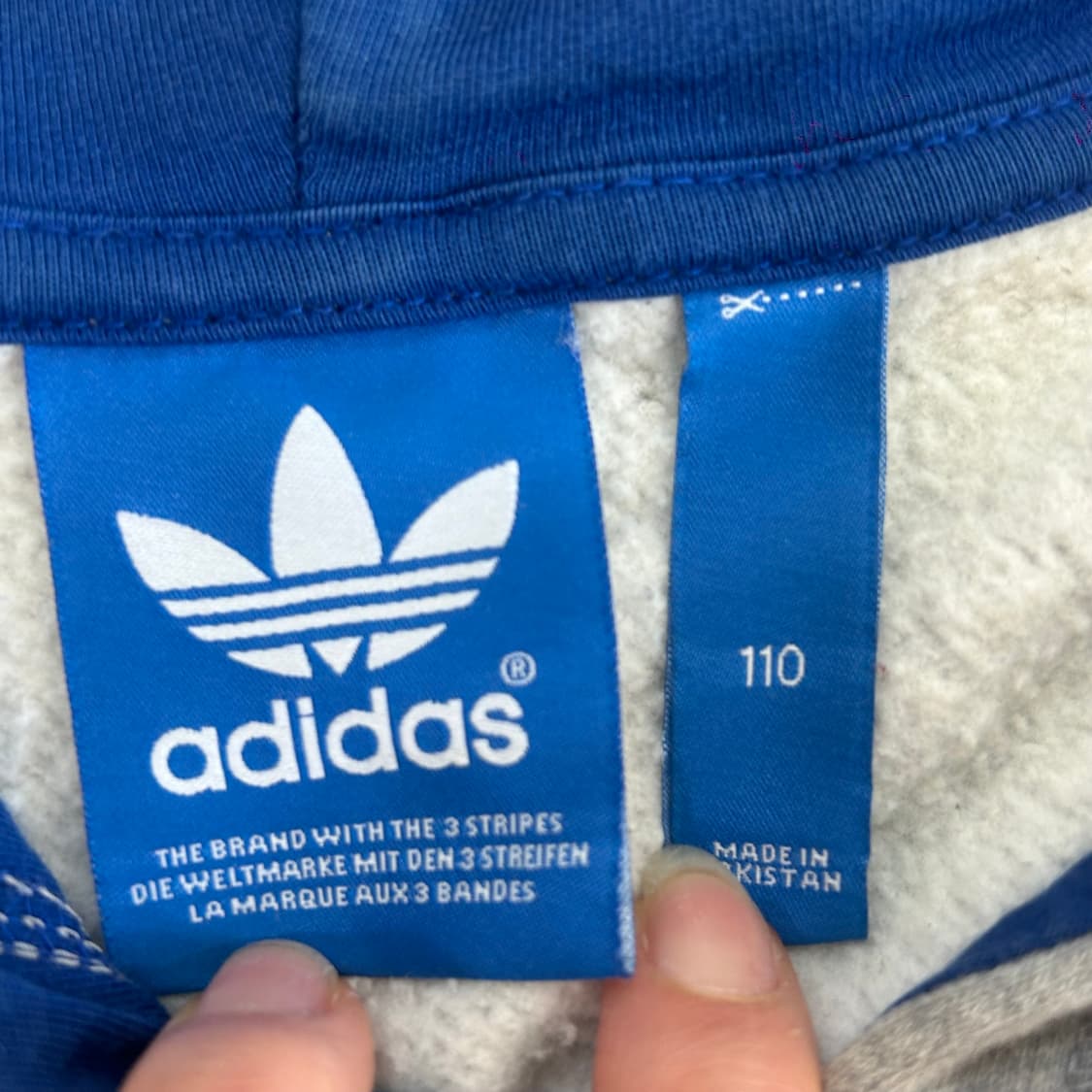 Adidas 아디다스 파이어버드 블루 그레이 배색 후드집업 상품이미지7