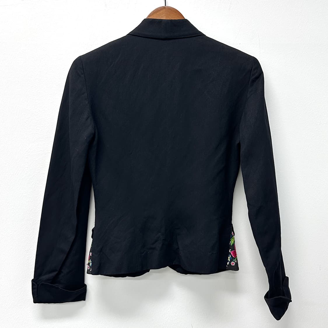 겐조 정글 울 리넨 린넨 플라워 블레이저 블레이져 자켓 블랙 38 상품이미지4