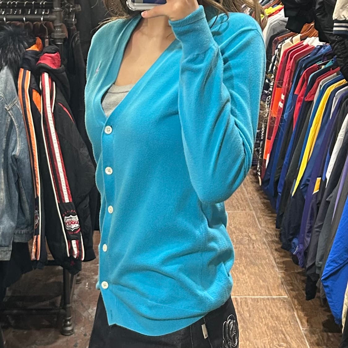 [HI] 폴로 니트 가디건 스카이블루 상품이미지3