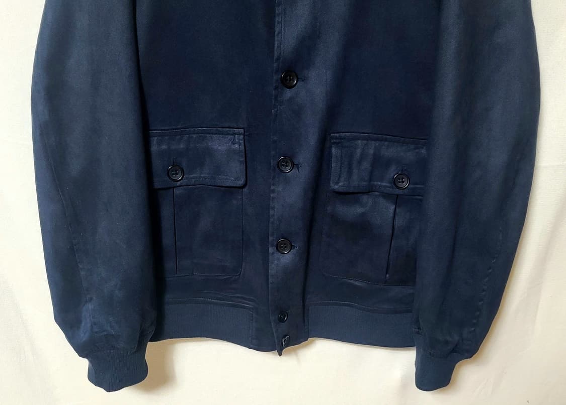 타케오 키쿠치 스탠드 칼라 해링턴 블루종 상품이미지5