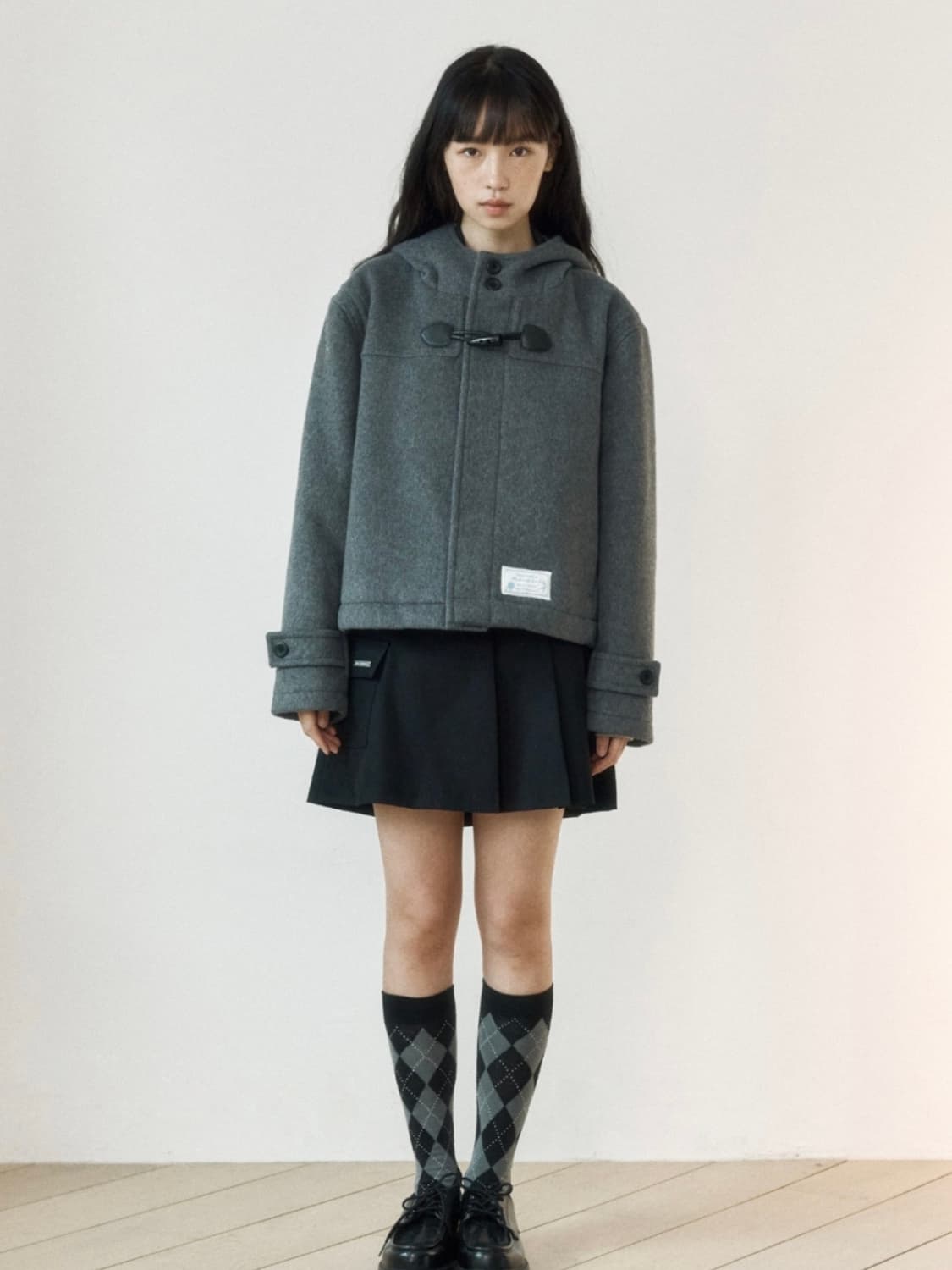 로씨로씨 크롭 울 더플 코트 상품이미지4