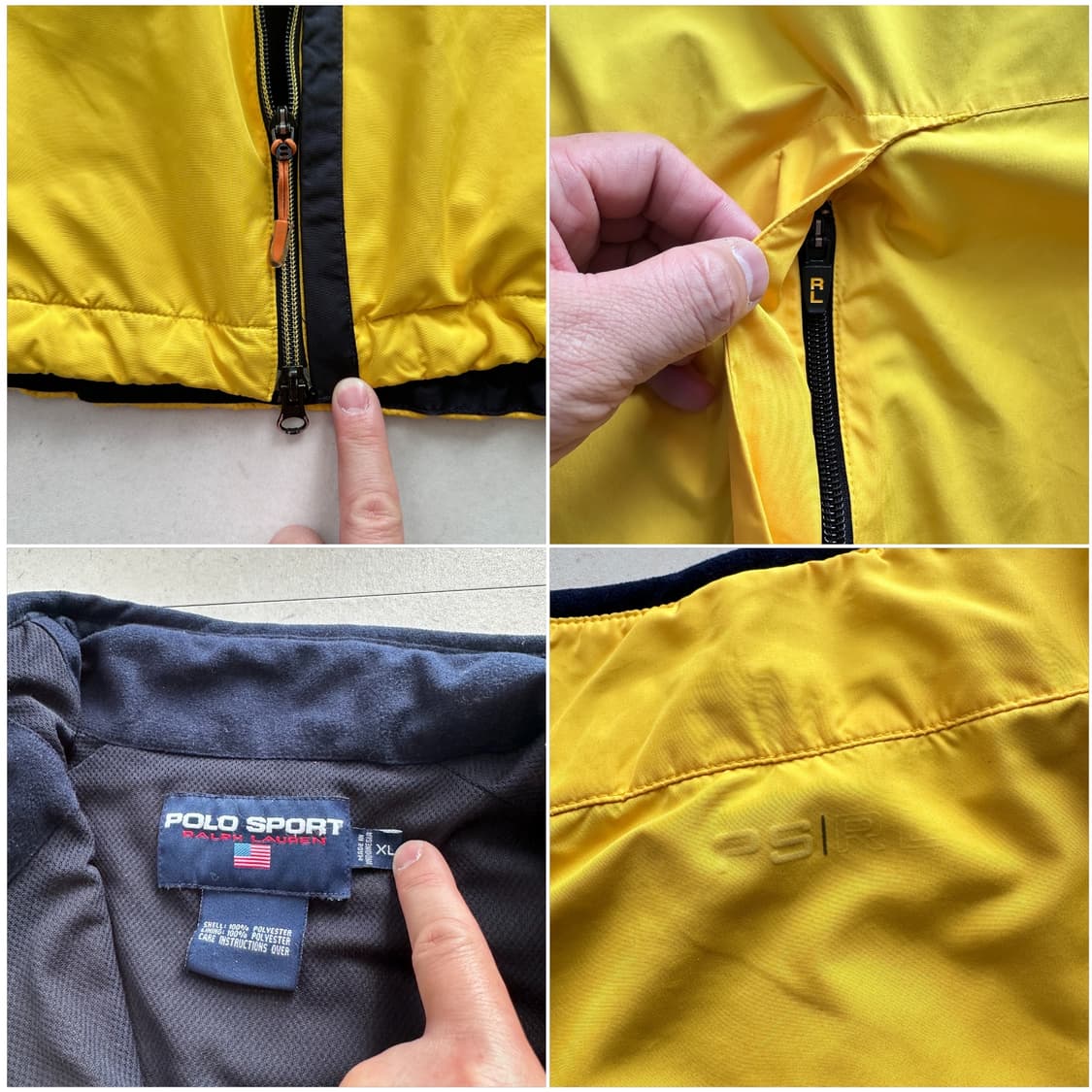 [XL] 90s 폴로스포츠 옐로우 윈드브레이커 바람막이 상품이미지3