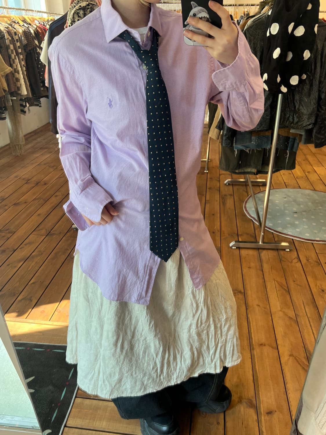 폴로 핑크 체크 셔츠 상품이미지3