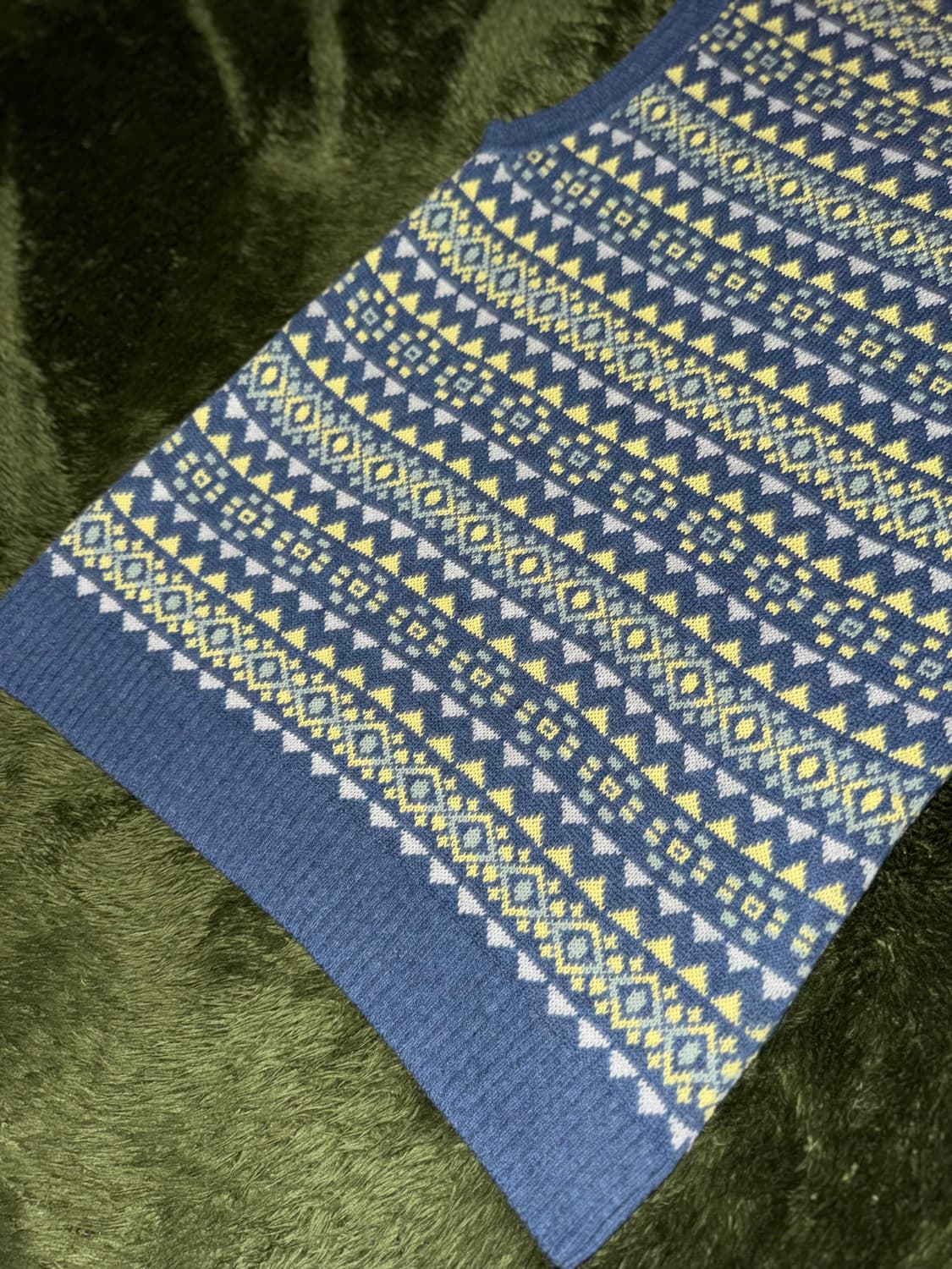 [M] Beams Plus 빔즈 플러스 페어 아일 코튼 린넨 니트 베스트 상품이미지9