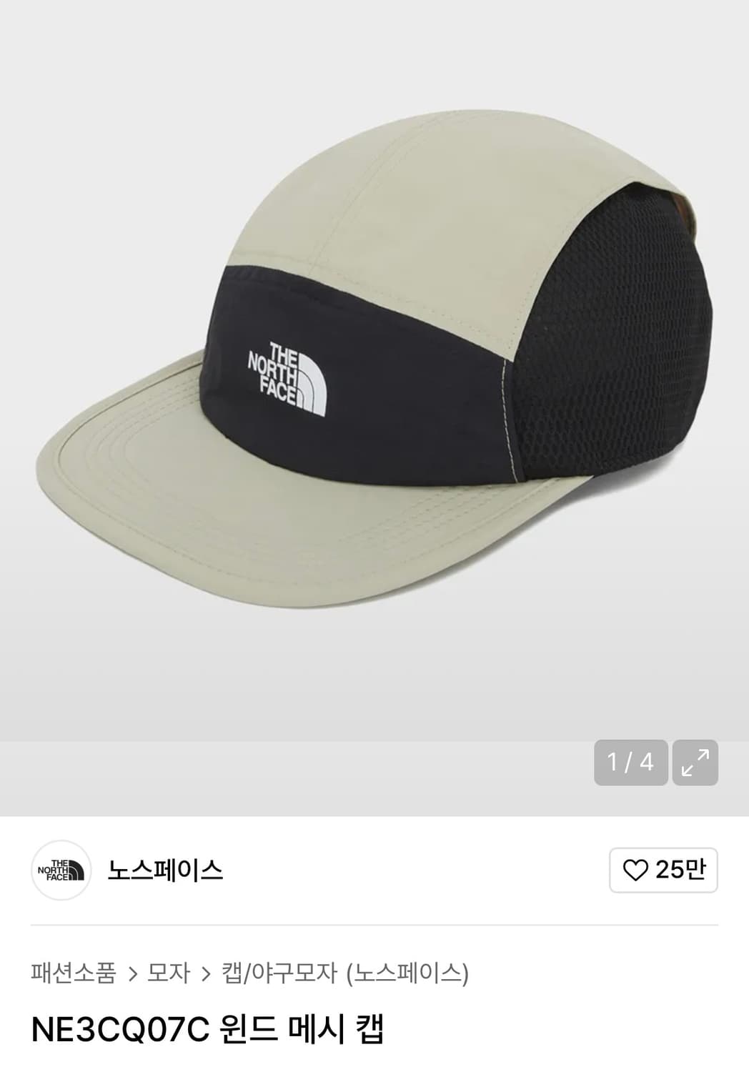 노스페이스 윈드 메시 캡 상품이미지1