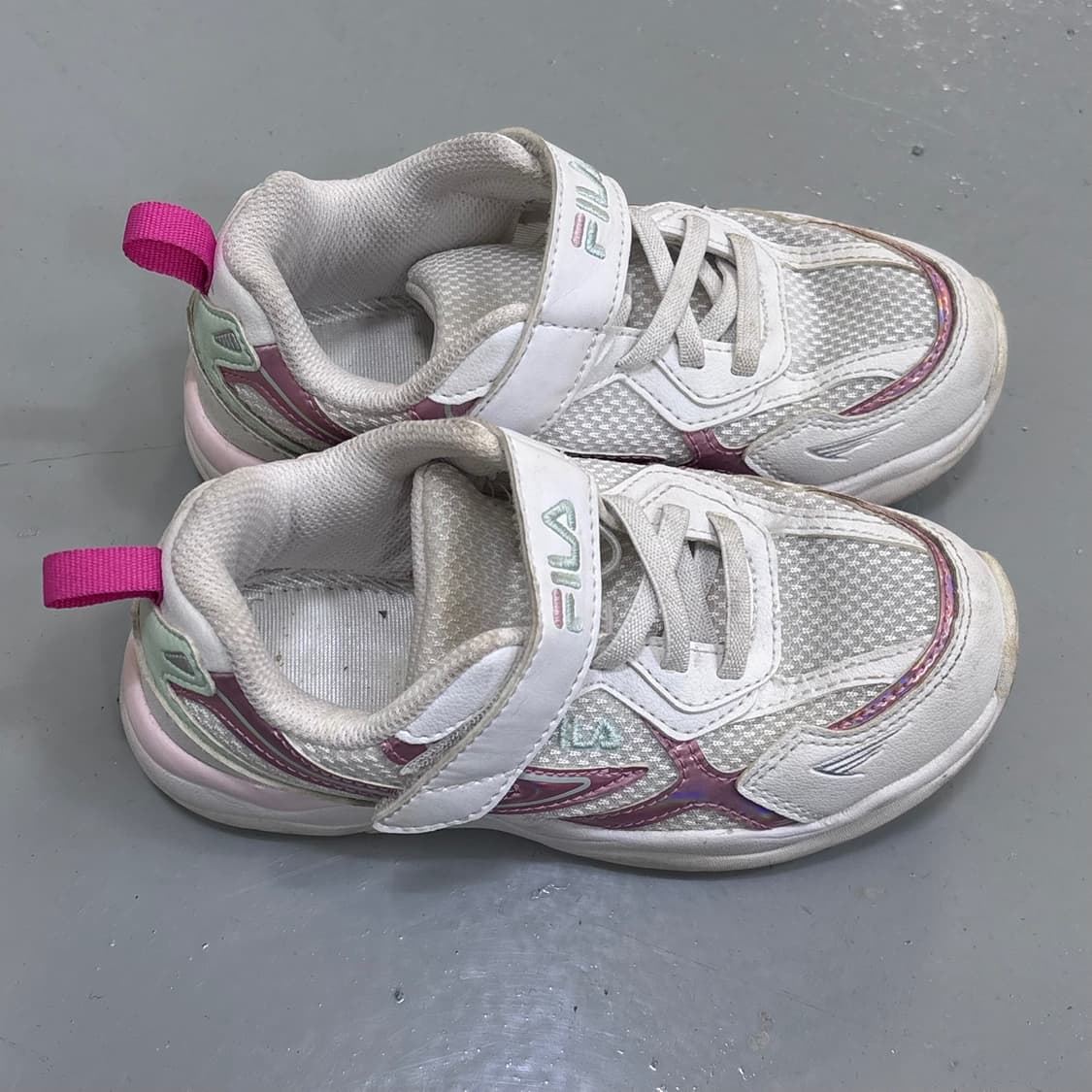 190 휠라 키즈 화이트 운동화 0407E2 상품이미지2