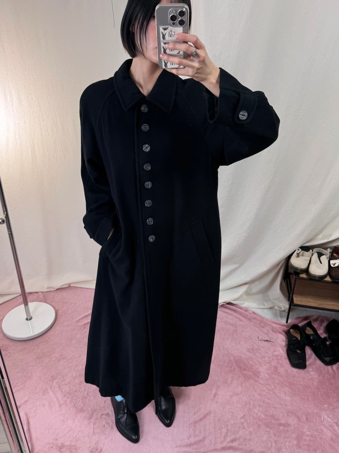 Hugo Valentino 울 블렌드 맥시 코트 상품이미지5