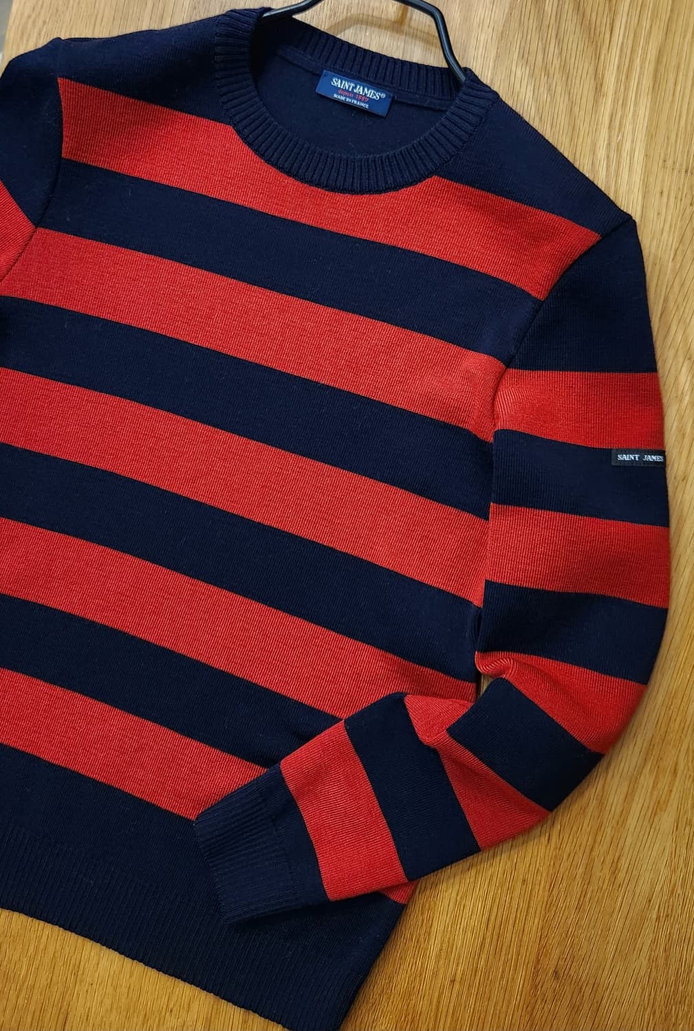 (새상품급)세인트제임스 단가라 니트s 상품이미지4