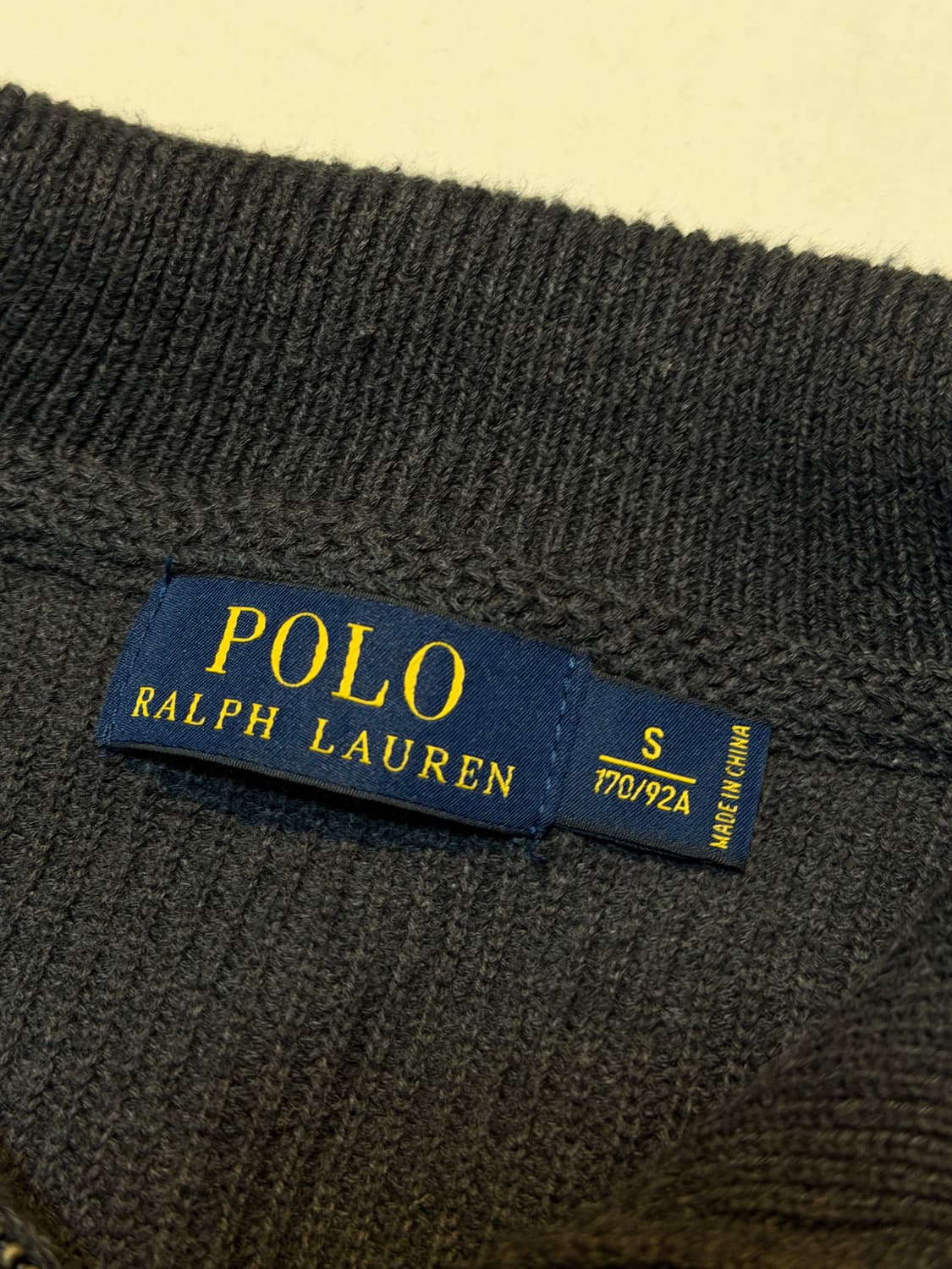 폴로 랄프로렌 투웨이 와플 니트집업 차콜 그레이 상품이미지3
