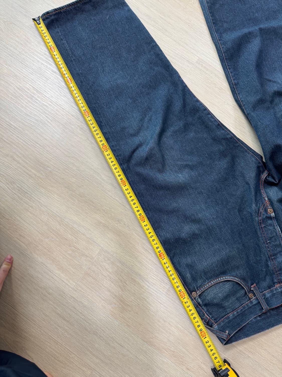 Evisu 에비수 가죽 빅로고 데님진 36사이즈 상품이미지8