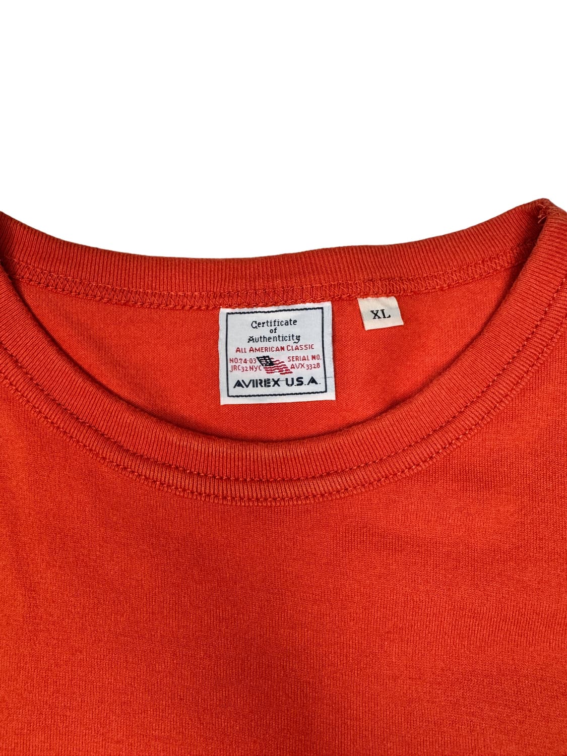 아비렉스 재팬 avirex 롱슬리브 오렌지 XL 상품이미지4