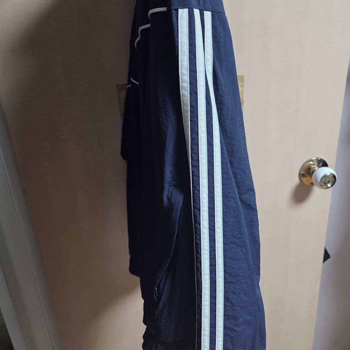 [L]adidas 아디다스 우븐 트랙 바람막이 자켓 네이비 상품이미지4