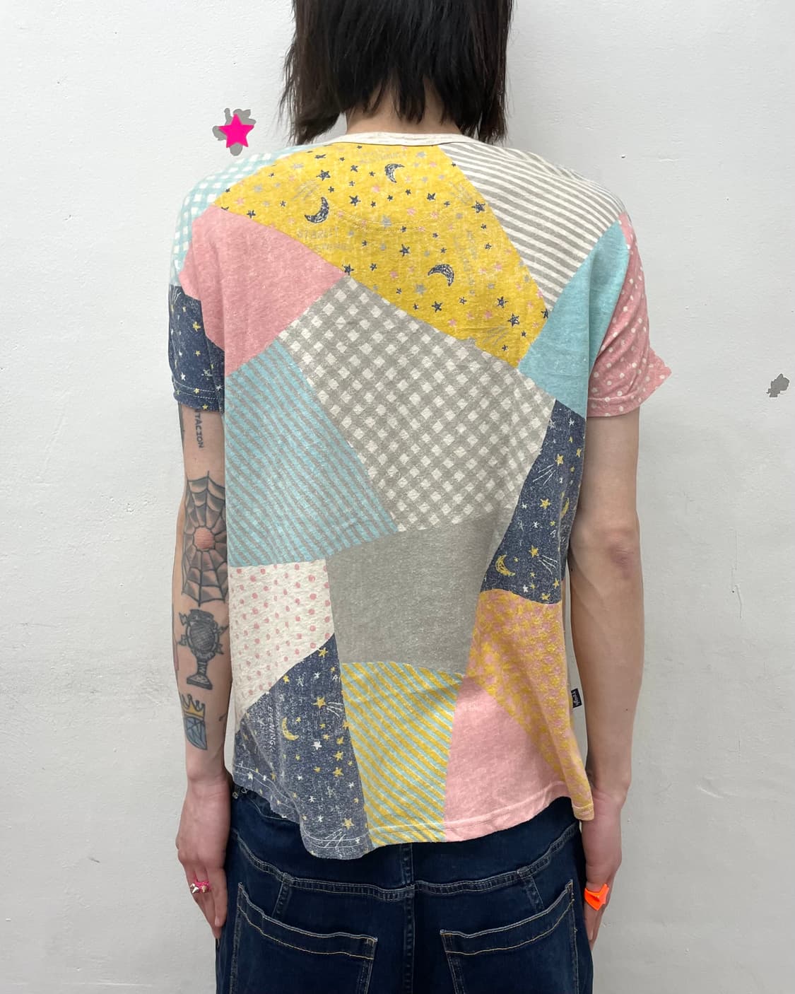 Rough Chummy Cat Patchwork T-shirt  상품이미지2