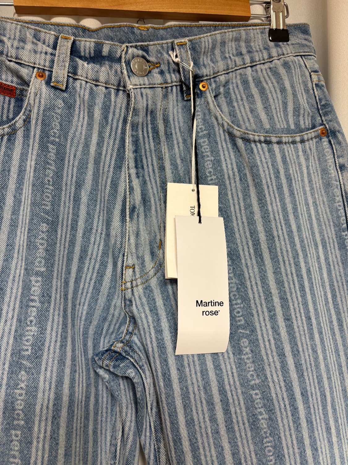 택포/새상품) 23 마틴로즈 레이저 프린트 스트레이트 컷 데님 팬츠 진 상품이미지8